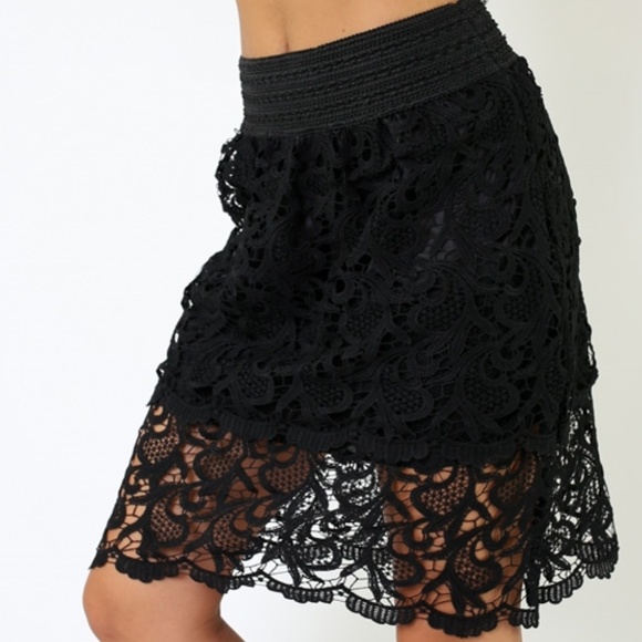 Musa Dresses & Skirts - NWT Musa Lace Crochet Black skirt